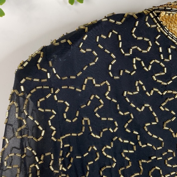 Saks Fifth Ave vintage beaded dress - 8 - Picture 12 of 14